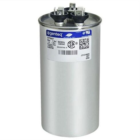 Mars 12291-50 + 7.5 uF MFD x 440 VAC Genteq Replacement Dual Capacitor Round # C45075R / 97F9987 in Kuwait