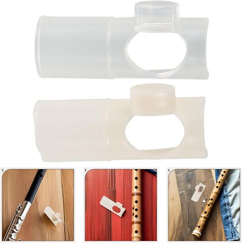 Milisten 2pcs Flute Blowing Nozzle Air Blower Mouthpiece Protector Clips, Chinese Flute Practice Aid Accessory, Wind Training Tool for Beginner and Professional Players in Kuwait