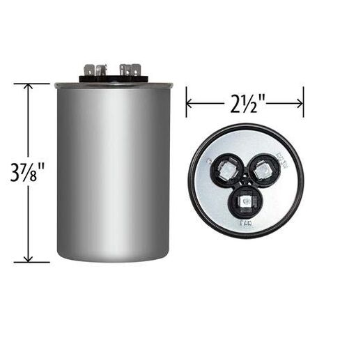 الخدمة الأولى CPT01032 / CPT-1032-40 + 7.5 uF MFD x 440 VAC USA BMI استبدال مكثف مزدوج مستدير in Kuwait