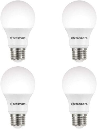 (4-Pack) EcoSmart LED A19 Dimmable 40W Replacement in Soft White (15,000 Hours, 2700K, 5.6W, Energy Star, E26) in Kuwait
