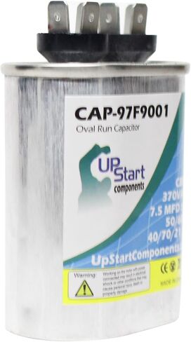 استبدال مكثف تشغيل المحرك البيضاوي 7.5 MFD 370 فولت لـ GE 39232D004 - CAP-97F9001، العلامة التجارية لمكونات UpStart in Kuwait
