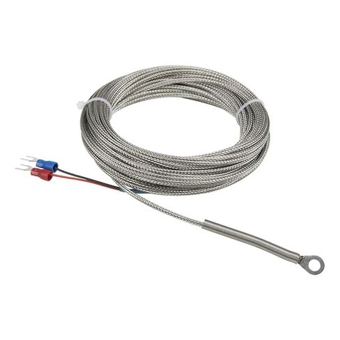 K E Type 10m Metal Screening Cable 5mm 6mm Diameter Hole Ring Head Thermocouple Temperature Sensor 1Pcs | E 6mm hole in Kuwait