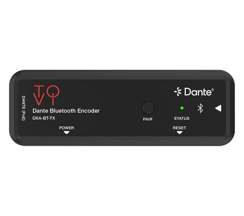 جهاز إرسال صوت بلوتوث من ToVi Dante - 2CH Bluetooth 5.1 إلى محول Dante، aptX HD/LL، AAC، SBC، PoE/USB-C in Kuwait