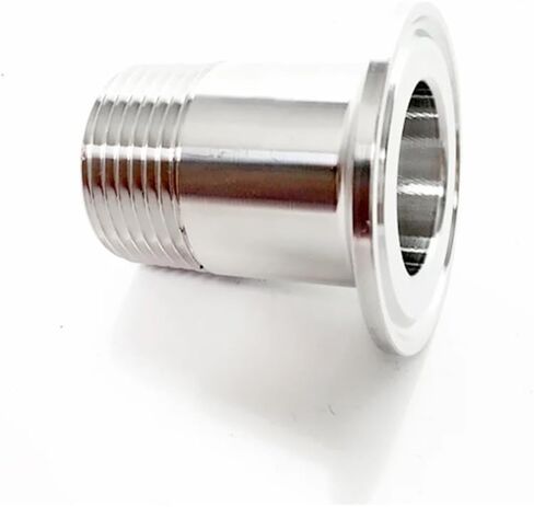 3/8 "BSPT ذكر x 0.5" ثلاثي المشبك SUS 304 مقرنة من الفولاذ المقاوم للصدأ تركيب البيرة in Kuwait