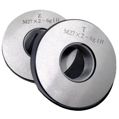 1 مجموعة (1 * GO + 1 * NOGO) 6 جرام دقة اليد اليسرى M29-M42 غير قياسي متري موضوع حلقة قياس أدوات القياس M29M30M31M32(M30X2 LH T Z) in Kuwait