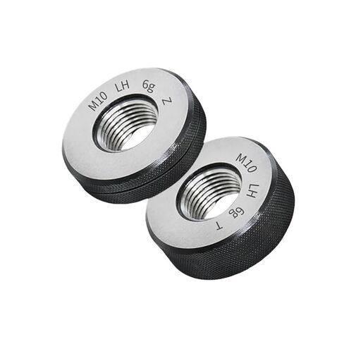 1 مجموعة (1 * GO + 1 * NOGO) 6 جرام دقة اليد اليسرى M29-M42 غير قياسي متري موضوع حلقة قياس أدوات القياس M29M30M31M32(M30X2 LH T Z) in Kuwait