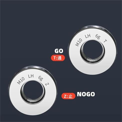 1 مجموعة (1 * GO + 1 * NOGO) 6 جرام دقة اليد اليسرى M29-M42 غير قياسي متري موضوع حلقة قياس أدوات القياس M29M30M31M32(M29X1.5 LH T Z) in Kuwait