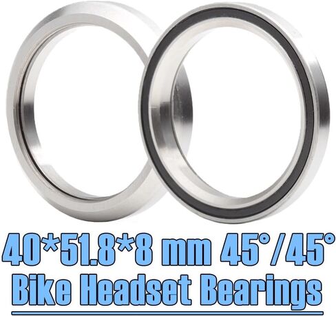 ACB518H8 Road Bike Headset Bearings 40 * 51.8 * 8mm (2 PCS) 45/45 Degree Chrome Steel Tapered Upper Lower ACB518 Bearing Set in Kuwait