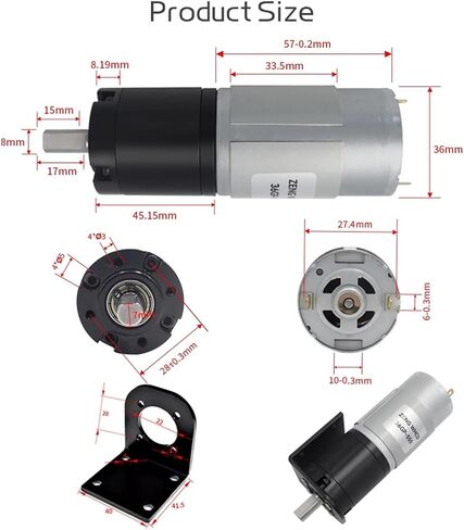 DC Gear Electronic Starter 36GP-555 للأمام والخلف سرعة قابلة للتعديل عزم دوران عالي فرشاة تروس كوكبية بداية إلكترونية 1544RPM_24V محركات صناعية in Kuwait