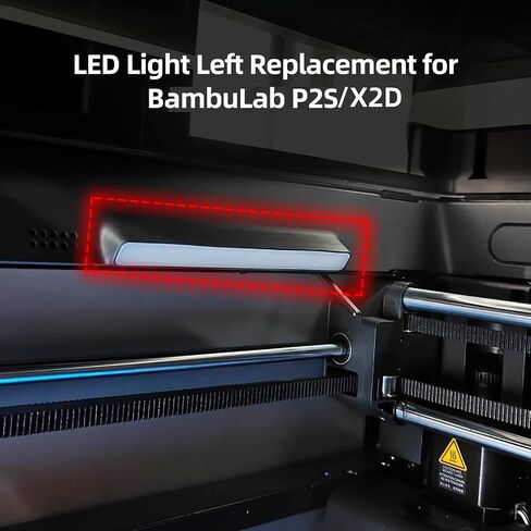 استبدال ضوء COB LED الأيسر لـ BambuLab P2S/X2D: ملحقات التوصيل والتشغيل - شريط ضوء موحد مرن عالي الكثافة لإضاءة غرفة الطابعة ثلاثية الأبعاد in Kuwait