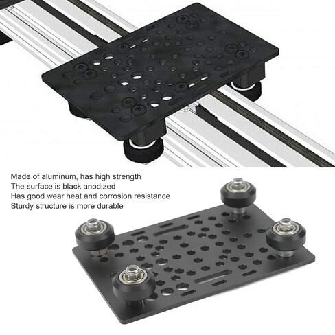 Aluminum Gantry Plate, V Groove 20mm-80mm 3D Printer Universal Guide Rail Extruded Aluminum Plate, Gantry Frame with 4 Plastic Sliding Plates and Bearings in Kuwait