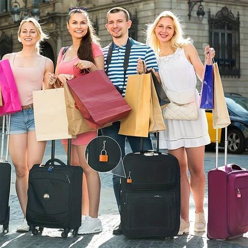قطعتان من أقفال الأمتعة مع مفاتيح، قفل معدني صغير ملون لحقيبة الظهر وخزانة الصالة الرياضية وأقفال أمان السفر (قطعتان بلون عشوائي) in Kuwait