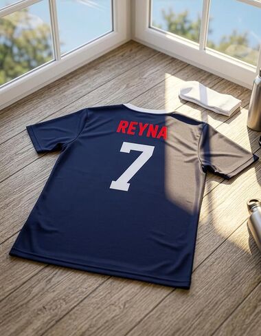 قميص كرة القدم الأمريكية للأطفال من Icon Sports - Gio Reyna #7 - قميص مشجعي كرة القدم للشباب في الولايات المتحدة الأمريكية in Kuwait