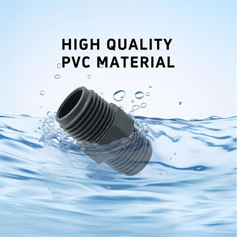 5 قطعة 1/2 "PVC تركيب الحلمة السداسية ، G1/2 X G1/2 ذكر الموضوع اقتران محول ، مفاصل توصيل الانابيب لنظام المياه السباكة in Kuwait