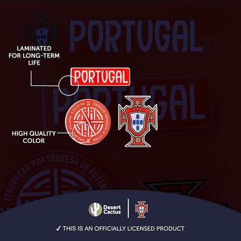 مغناطيس اتحاد كرة القدم البرتغالي ديزرت كاكتوس البرتغال، 3 عبوات من الأكريليك FPF Seleção das Quinas Futbal Football Team Soccer مرخص رسميًا (مجموعة المغناطيس A) in Kuwait