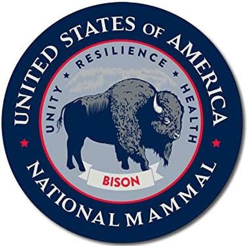 JR Studio 4X4 Round Bison United States America National Mammal Seal Sticker - Buffalo us Vinyl Decal Sticker Car Waterproof Car Decal Bumper Sticker in Kuwait