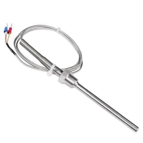 1300 °C Degree High Temperature Sensor Thread PT3/8’' 10cm Stainless Steel Probe K Type Thermocouple Tube Temperature Controller | Cable length 1m,200mm in Saudi Arabia