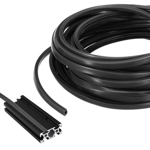MECCANIXITY 10m / 32.8ft Aluminum Extrusion T Slot Cover Flat Seal, Protection Dust Strip Bracket Insert for 8mm Slot 3030, 4040 Series Aluminum Profile 3D Printer Accessories, 1 Pack(Black) in Kuwait