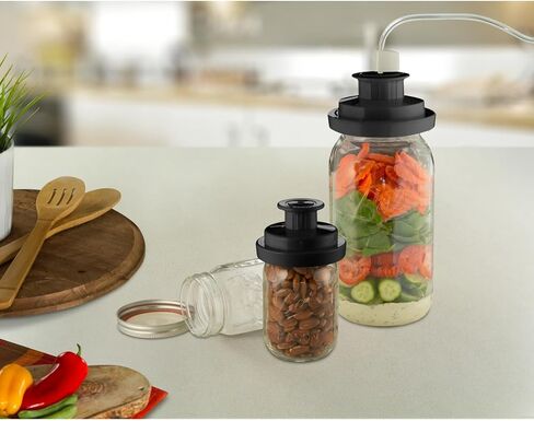 طقم خرطوم ملحق وسدادة مرطبانات عادية وواسعة الفم من FoodSaver in Kuwait