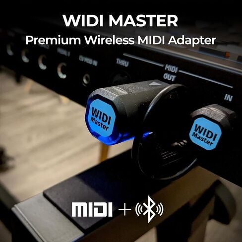 CME WIDI Master + WIDI Jack Pack - قم بتوصيل أجهزة MIDI عبر منافذ DIN MIDI ذات 5 سنون - زمن استجابة منخفض للغاية يبلغ 3 مللي ثانية بتقنية Bluetooth MIDI in Kuwait