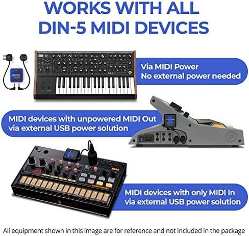 CME WIDI Master + WIDI Jack Pack - قم بتوصيل أجهزة MIDI عبر منافذ DIN MIDI ذات 5 سنون - زمن استجابة منخفض للغاية يبلغ 3 مللي ثانية بتقنية Bluetooth MIDI in Kuwait