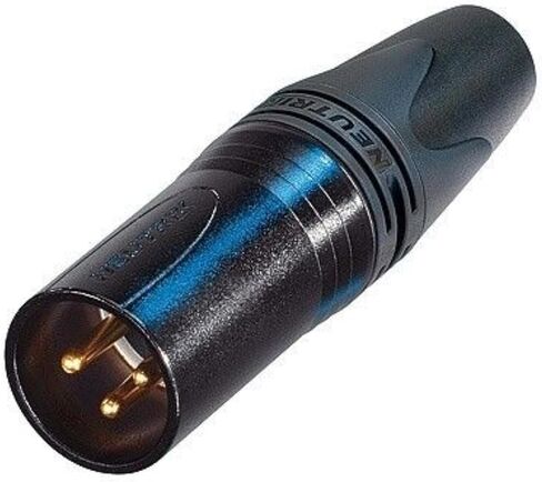 نيوتريك NC3MXX-14-B-D 3-Pin XLR ذكر أسود مع جهات اتصال ذهبية ومدخل كابل كبير in Kuwait