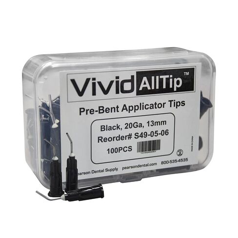 أطراف أداة وضع الأسنان المنحنية مسبقًا - صندوق يحتوي على 100 طرف - Vivid AllTip (18 مقياس) in Kuwait