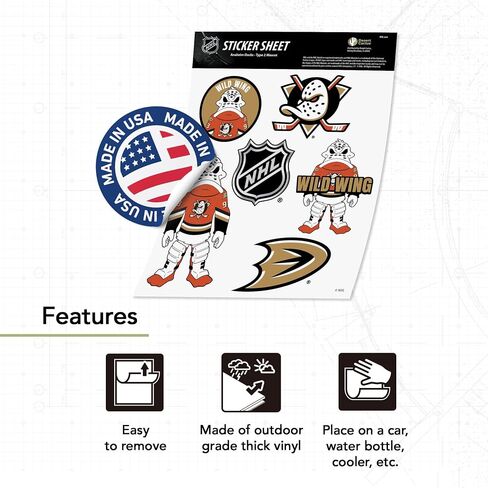 Desert Cactus Anaheim Ducks Team NHL National Hockey League Sticker Vinyl Decal Laptop Water Bottle Car Scrapbook (T2 - Mascot) in Kuwait