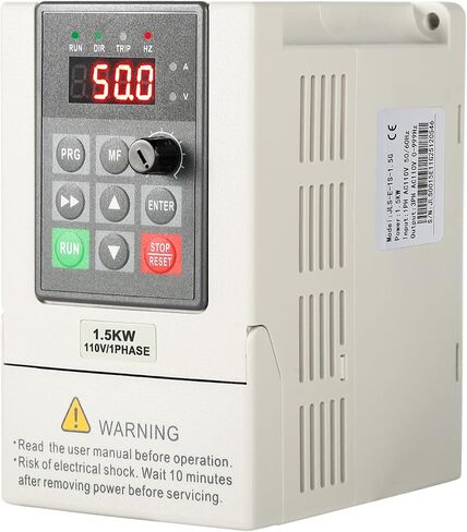 محرك VFD 110 فولت متغير التردد للتحكم في سرعة المحرك، مدخل أحادي الطور، مخرج ثلاثي الطور CNC VFD 1.5 كيلو وات مع سلك تمديد بطول 2 متر in Kuwait