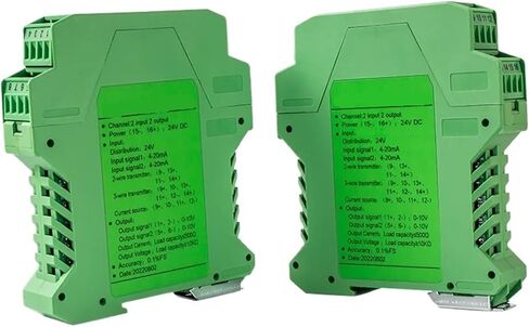 DC Signal Isolator Signal Isolator Power Current Transmitter 4-20mA to 0-10V Distribution Splitter Analog Isolation 0-5V(1 Input 3 Output,Input 0-20MA_DC24V Power Supply_0-20MA) in Kuwait