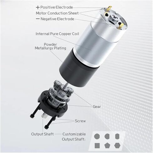 DC Gear Electronic Starter 36GP-555 Forward and Reverse Adjustable Speed High Torque Planetary Gear Brush Electronic Starter 296RPM_12V Industrial Motors in Saudi Arabia