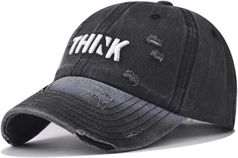 Washed Denim Baseball Caps Retro THRK Embroidery Sports Hats Summer Adjustable Hat for Men Women in Kuwait