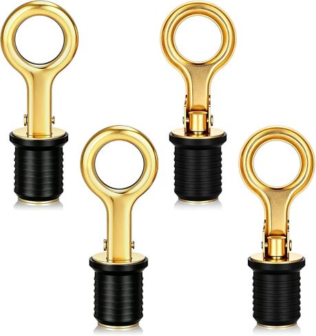 Linkstyle 4 قطع قابس تصريف القارب مقاس 1 بوصة، قابس قارب بديل من النحاس الصلب، قابس تصريف ملتوي للتوسيع مع سدادة مطاطية للآسن البحري، وفتحات النقل والعيش in Kuwait
