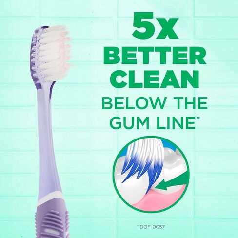 GUM Sensitive Clean Technique Toothbrush for Adults with Ultra-Soft, Ultra-Fine Tapered Bristles for Deeper Reach and Sensitive, Compact Head, 1 Count (Pack of 6) in Kuwait