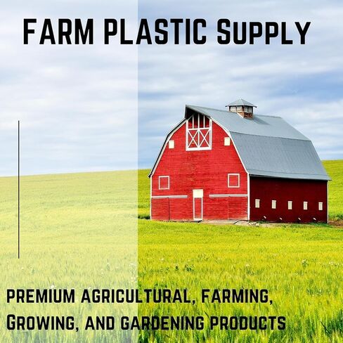 Farm Plastic Supply - String Reinforced Silage Cover Black/White - 12 Mil - Heavy Duty Polyethylene Plastic for Silage Cover, Bunker Cover for Farming, Agriculture (12' x 150') in Kuwait