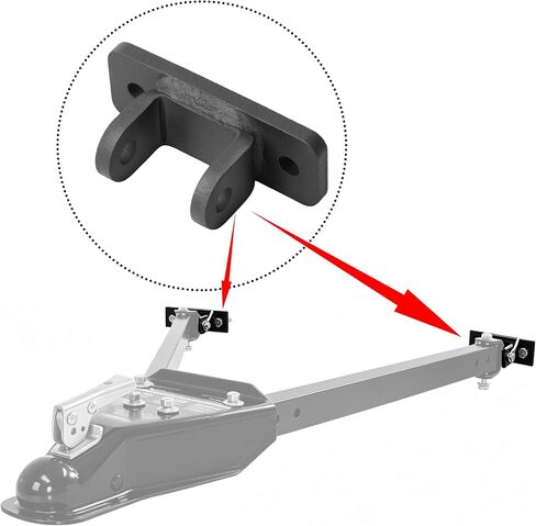 2 Pack Universal Adjustable Tow Bar Bumper Brackets, Heavy Duty 3/8" Thick | 1/2" Pin Hole in Kuwait