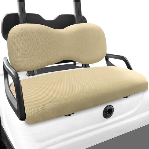 مجموعة أغطية المقاعد الأمامية لعربة الجولف مناسبة لـ EZGO TXT/RXV، Club Car DS/Precedent، Yamaha G29/ Drive 2 OEM وسادة المقعد الأمامي العادية، غطاء مقعد أسود شبكي من البوليستر قابل للتنفس، سريع الجفاف ومتين in Kuwait