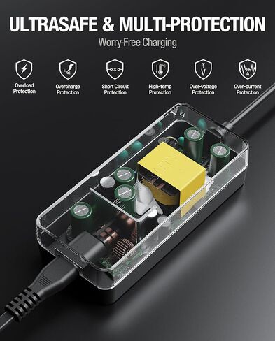 شاحن 42 فولت 1.7 أمبير لدراجة سيجواي ناينبوت ES1/ES2/ES3/ES4 MAX G30LP | متوافق مع F20/F25/F30/F40 E22/E25، محول طاقة AC/DC، متوافق مع Xiaomi M365 Pro in Kuwait