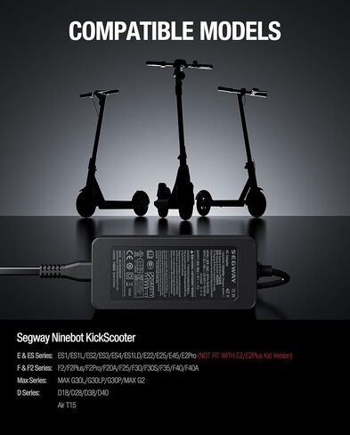 شاحن 42 فولت 1.7 أمبير لدراجة سيجواي ناينبوت ES1/ES2/ES3/ES4 MAX G30LP | متوافق مع F20/F25/F30/F40 E22/E25، محول طاقة AC/DC، متوافق مع Xiaomi M365 Pro in Kuwait