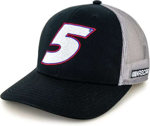 The Game Kyle Larson Big Number 5 NASCAR Mesh Back Hat أسود/رمادي in Kuwait