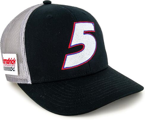 The Game Kyle Larson Big Number 5 NASCAR Mesh Back Hat أسود/رمادي in Kuwait