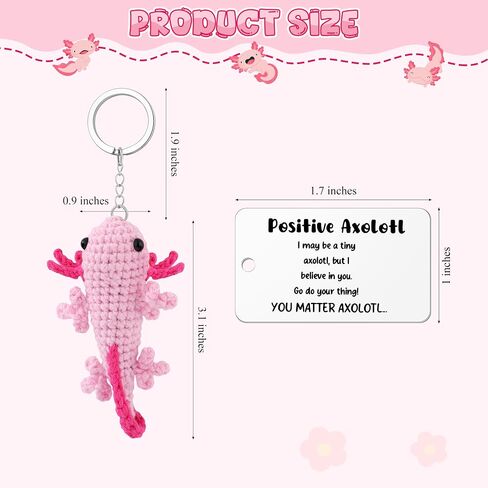 JoycuFF Axolotl هدايا للنساء، سلسلة مفاتيح Axolotl من الفولاذ المقاوم للصدأ للنساء، هدايا عيد الميلاد وعيد الميلاد للابنة in Kuwait