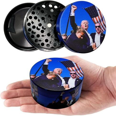 Herb Grinder. 3 inch herb grinder. Easily grind spices for home, kitchen and when traveling. Custom printed Trump grinder has three layers (No Screen Catcher) in Kuwait