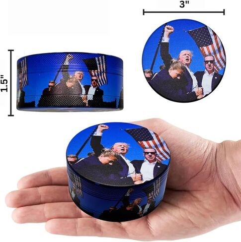 Herb Grinder. 3 inch herb grinder. Easily grind spices for home, kitchen and when traveling. Custom printed Trump grinder has three layers (No Screen Catcher) in Kuwait