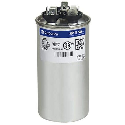 27L568 - 45 + 5 uf MFD 370 Volt VAC - Genteq Round Dual Run Capacitor Upgrade | Round Dual Run in Kuwait