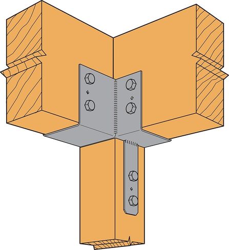 Simpson Strong-Tie ECCLL666 - غطاء عمود نهاية على شكل حرف L ECCLL لـ 6X عوارض و6X Post - قوس تأطير يسار منحرف للدعم الهيكلي في مشاريع تحسين المنزل in Kuwait