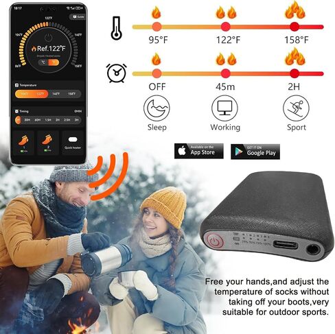 Heated Socks for Men Women,Electric Socks for Men Rechargeable, Washable 5000mAh Battery for Winter Work Skiing Cycling Hiking in Kuwait