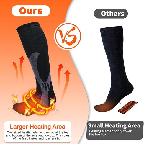 Heated Socks for Men Women,Electric Socks for Men Rechargeable, Washable 5000mAh Battery for Winter Work Skiing Cycling Hiking in Kuwait