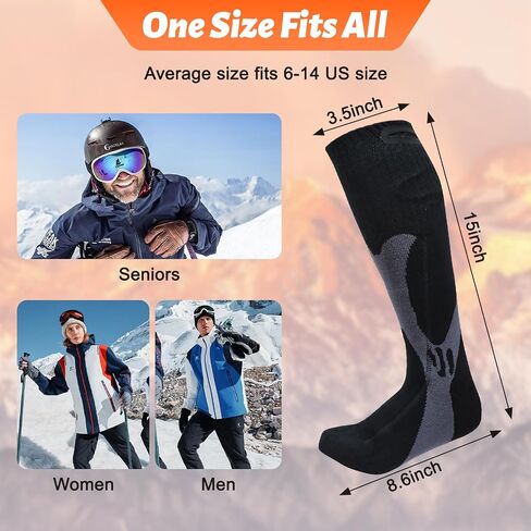 Heated Socks for Men Women,Electric Socks for Men Rechargeable, Washable 5000mAh Battery for Winter Work Skiing Cycling Hiking in Kuwait