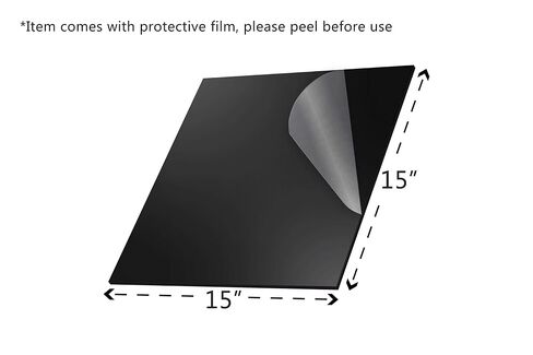 Black Acrylic Square Blank 15" Plexiglass DIY Project Piece 1/8" Thick Tile for Product Displays and DIY Signage by Marketing Holders in Kuwait